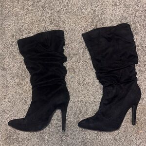 Fashion Nova Black Heeled Boots